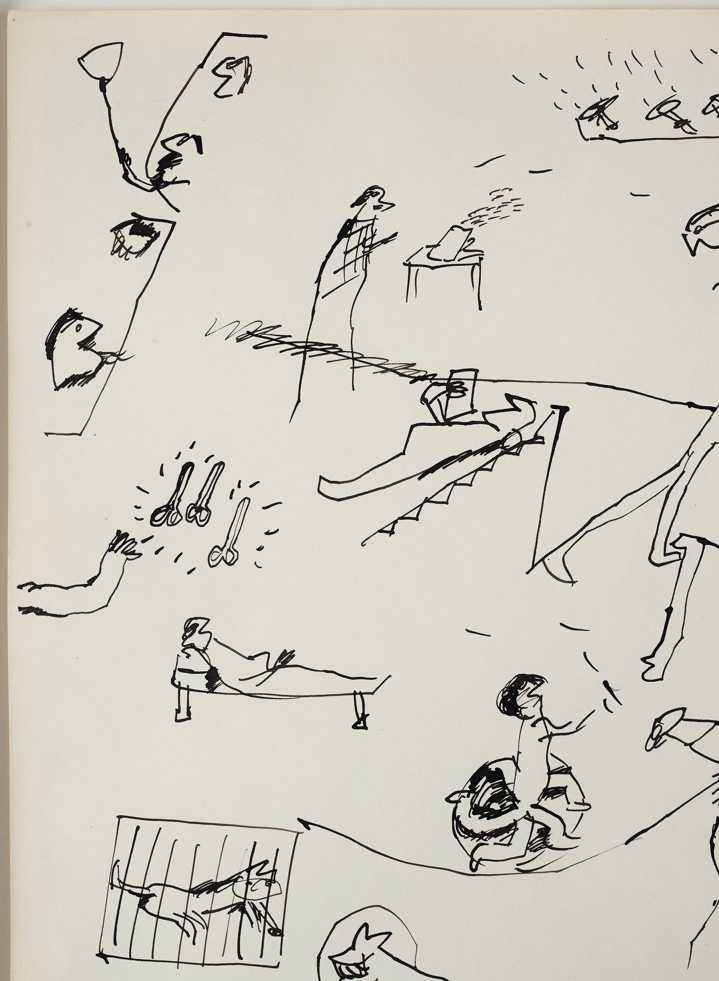 JAN VOSS, drawing, signed and dated -64.