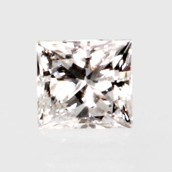 Lös sten prinsesslipad diamant ca 0,30 ct TW/VS enligt uppgift.