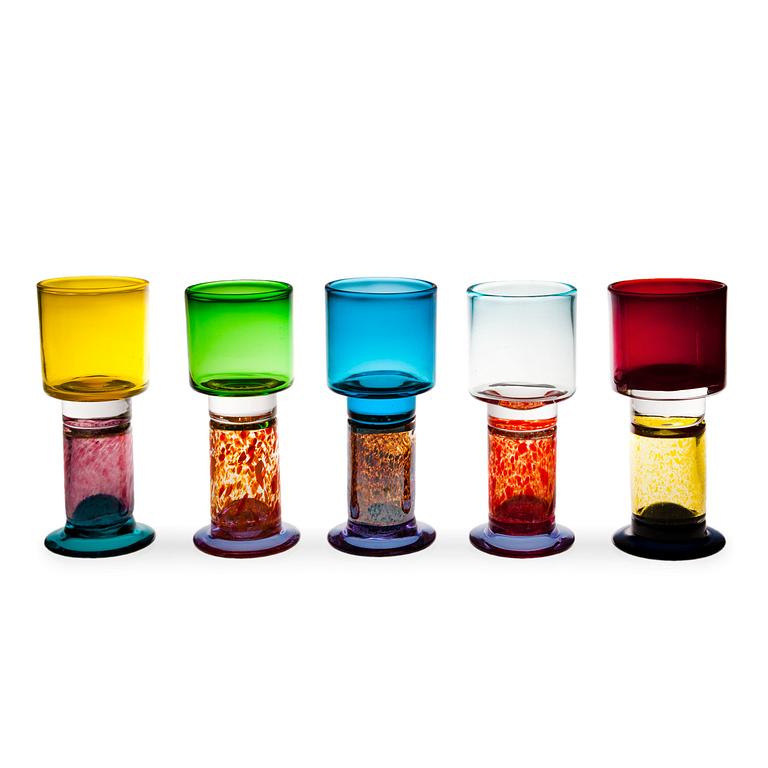 Kaj Franck, A SET OF FIVE GOBLETS.