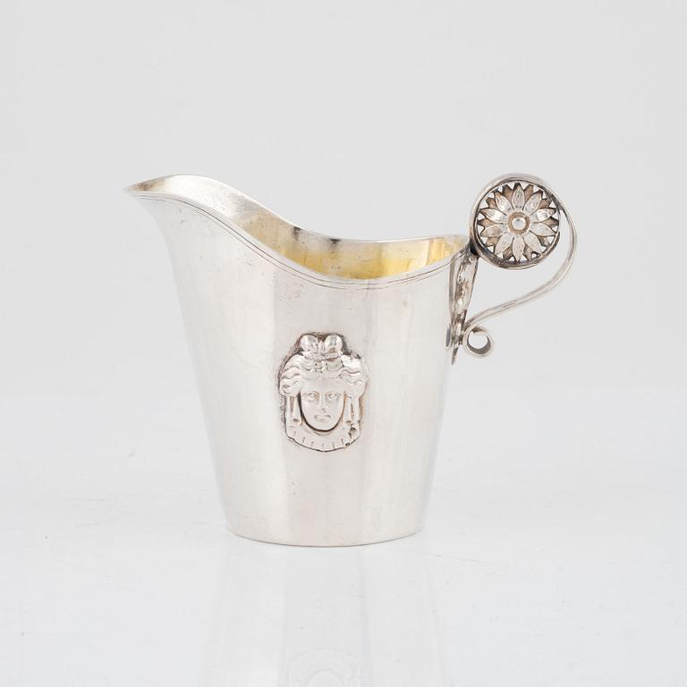 A Swedish 19th century silver creamer, mark of Adolf Zethelius, 1811, Stockholm.