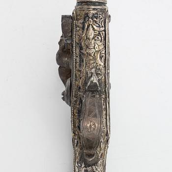 A Turkish flintlock pistol, from around the year 1800.