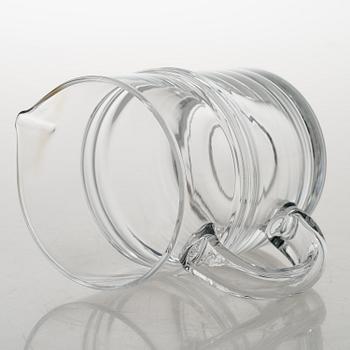 TIMO SARPANEVA, set of 10 drinking glasses and a jug, 'Ripple' 2054 for Iittala.