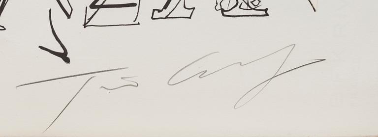 JEAN TINGUELY, färglitografi/collage, signerad o numrerad 614/999.