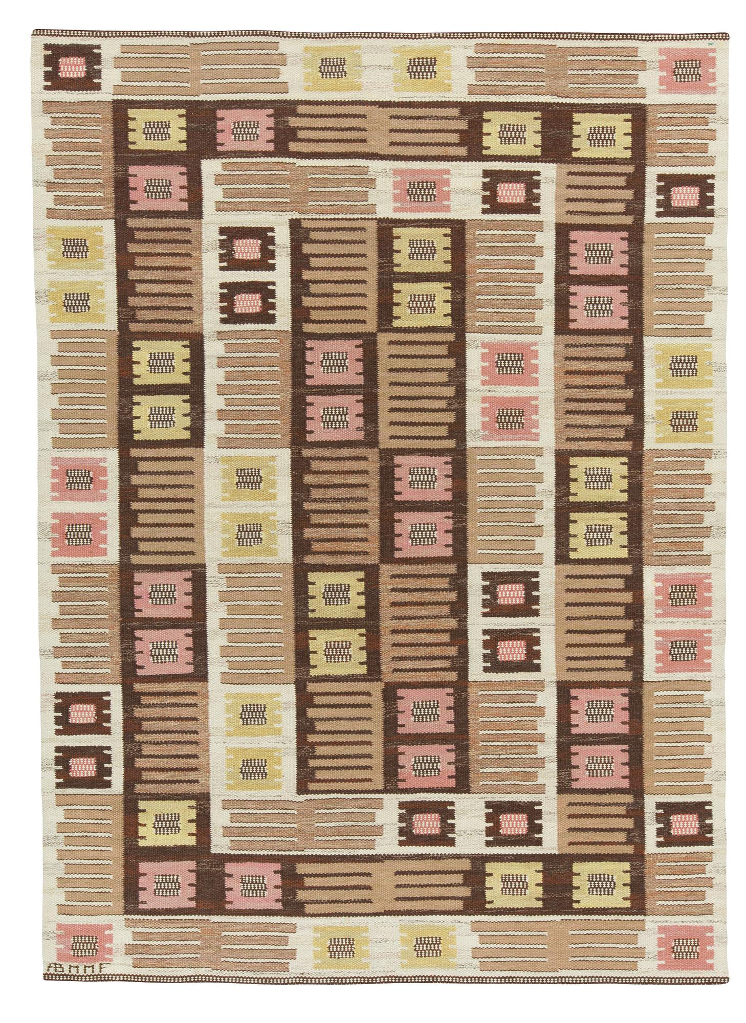 Märta Måås-Fjetterström, MATTA. "Nyponblomman". Rölakan. 245,5 x 178 cm. Signerad AB MMF.
