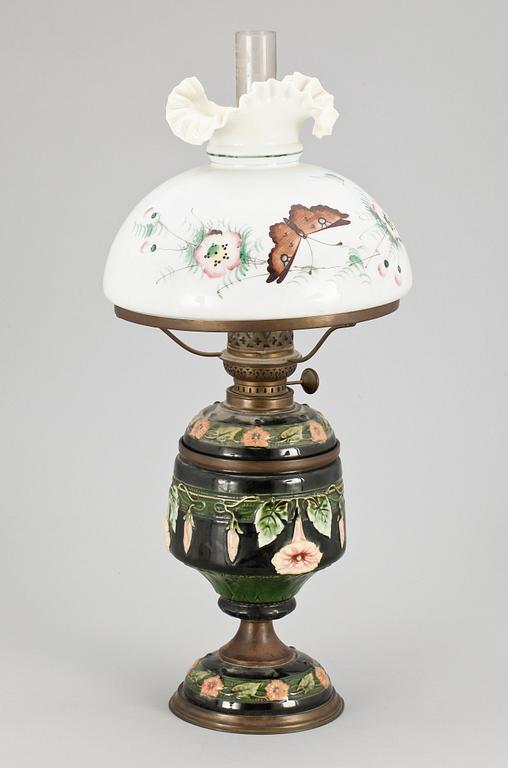 BORDSFOTOGENLAMPA, glas och porslin, 1800-talets slut.