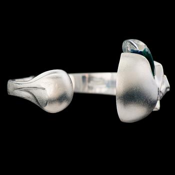 Björn Weckström, ARMBAND, "Ivanhoe", silver, akryl. Lapponia 1976.
