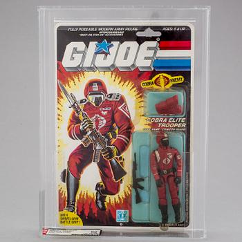 G.I. JOE, Crimson Guard series 4 36 back, AFA80 Y-NM, Hasbro 1985.