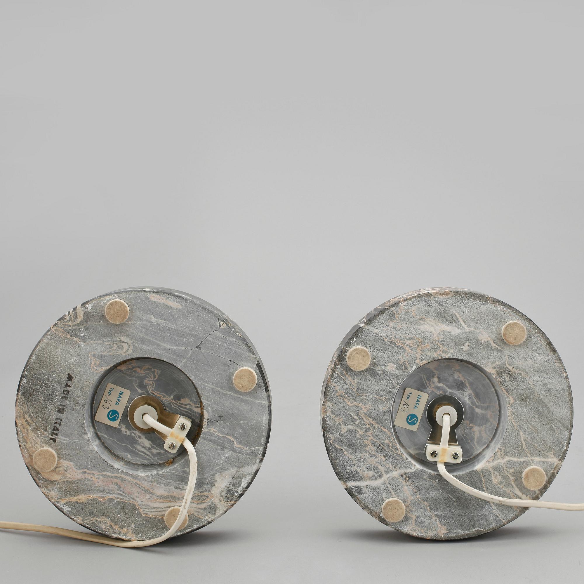 BORDSLAMPOR, ett par, NAFA , 1960-tal.