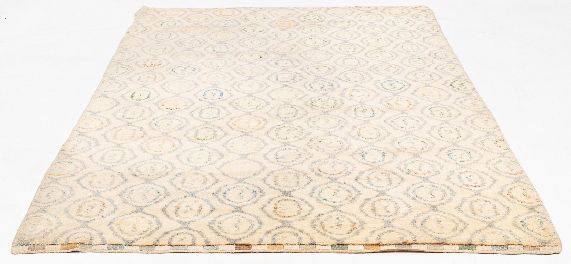 Ingrid Hellman-Knafve, rug, 'Lökar', knotted pile, 324 x 185.5 cm, signed IH-53.