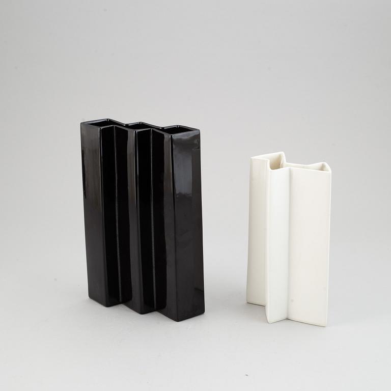 Two stoneware vases by Karin Björquist, Gustavsberg. Possibly prototypes.