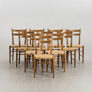 GUNNAR ASPLUND, a set of 10 chairs for Gemla 1930/40's.