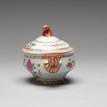 A famille rose 'Double Peacock' tureen with cover, Qing dynasty, Qianlong (1736-95).