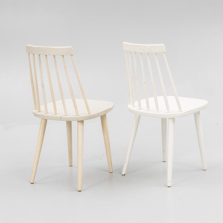 Yngve Ekström, eight "Pinnocchio" chairs, Sweden, 1950's/60's.