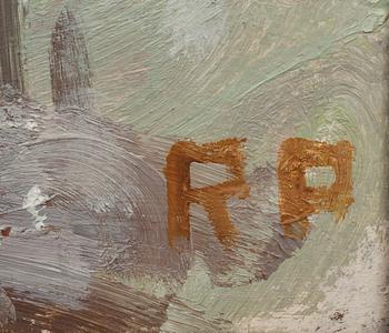 RAGNAR PERSON, olja på pannå, monogramsignerad.