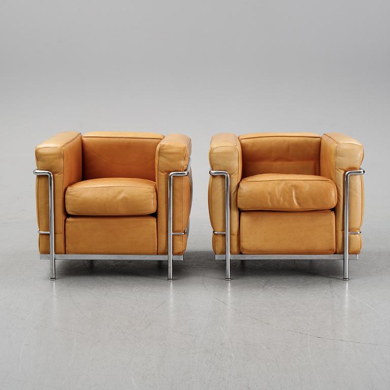Le Corbusier, Pierre Jeanneret & Charlotte Perriand, fåtöljer, ett par, "LC2", Cassina.