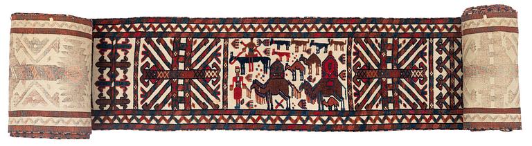 A Yomut tent band, also known as a 'Navar', Southwestern Turkmenistan, c. 1295 x 33-37 cm.
