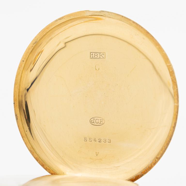 Fickur, 18k guld, savonett, 53 mm.