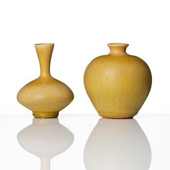 Berndt Friberg, a set of four stoneware vases and two bowls, Gustavsberg Studio 1962-74.