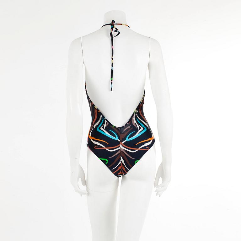 MISSONI, multicolored nylon bathingsuit, italian size 44.