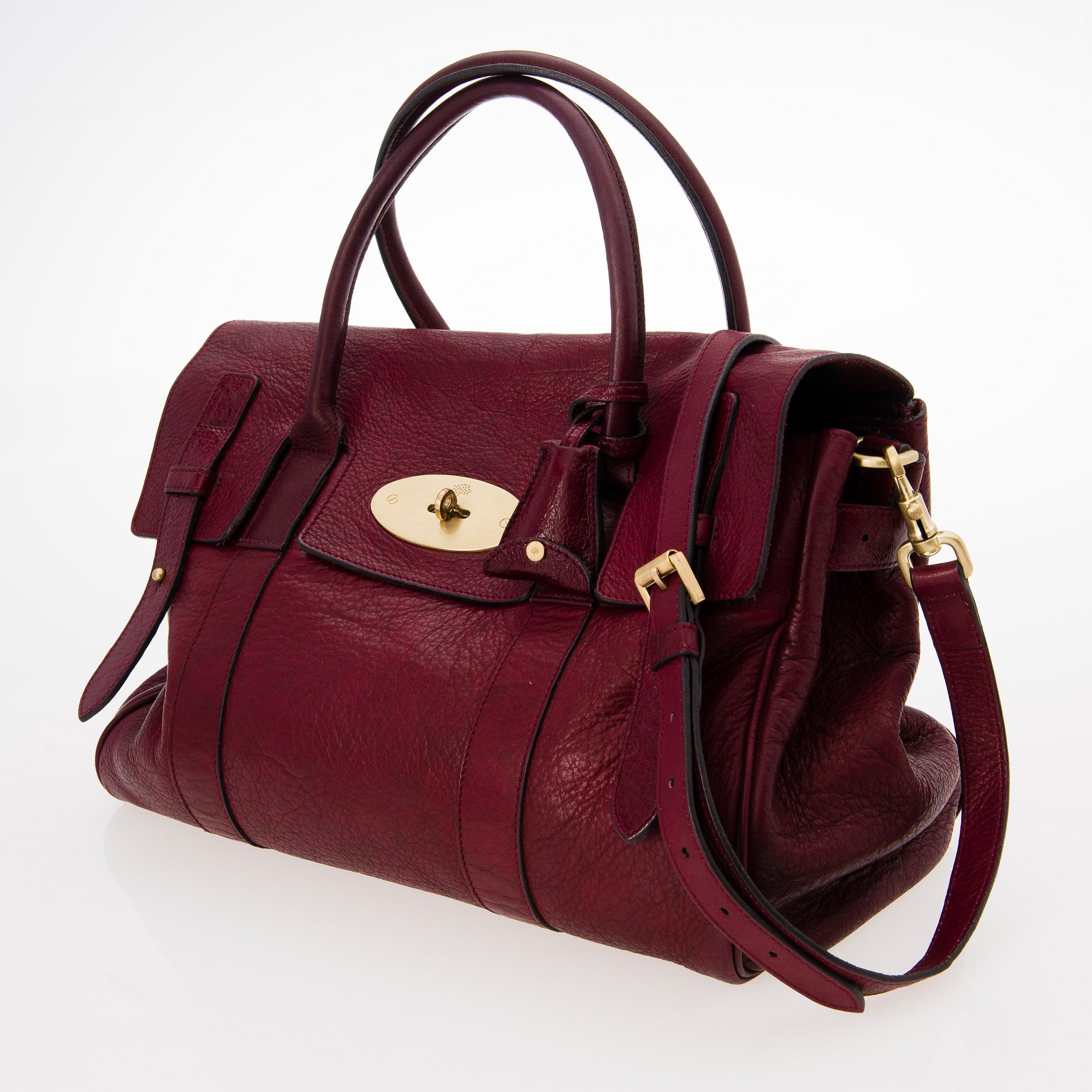 MULBERRY High Pebbled Mix Leather Heritage Bayswater Satchel. Bukowskis