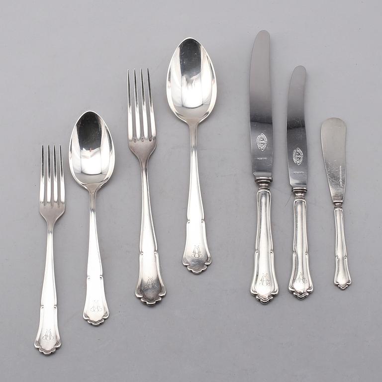 BESTICK, 83 delar, nysilver, "Saga", Skandia, 1900-tal.