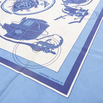 Hermès, two silk scarves.