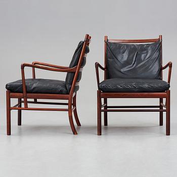 Ole Wanscher, karmstolar, ett par "Colonial Chair, PJ 149", Poul Jeppesen, Danmark.
