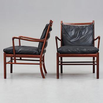 Ole Wanscher, a pair of  "Colonial Chair, PJ 149" easy chairs by Poul Jeppesen, Denmark.