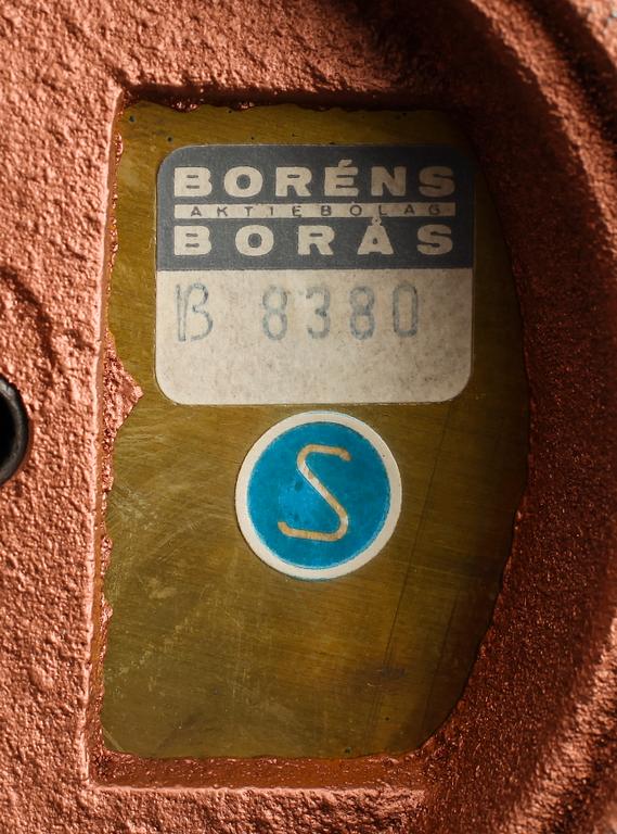 BORDSLAMPOR, 1 par, mässing, Boréns Borås, 1900-talets mitt.