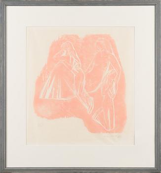 Ina Colliander, träsnitt, signerad, daterad -58 och numrerad T.p.l'a 10/10.