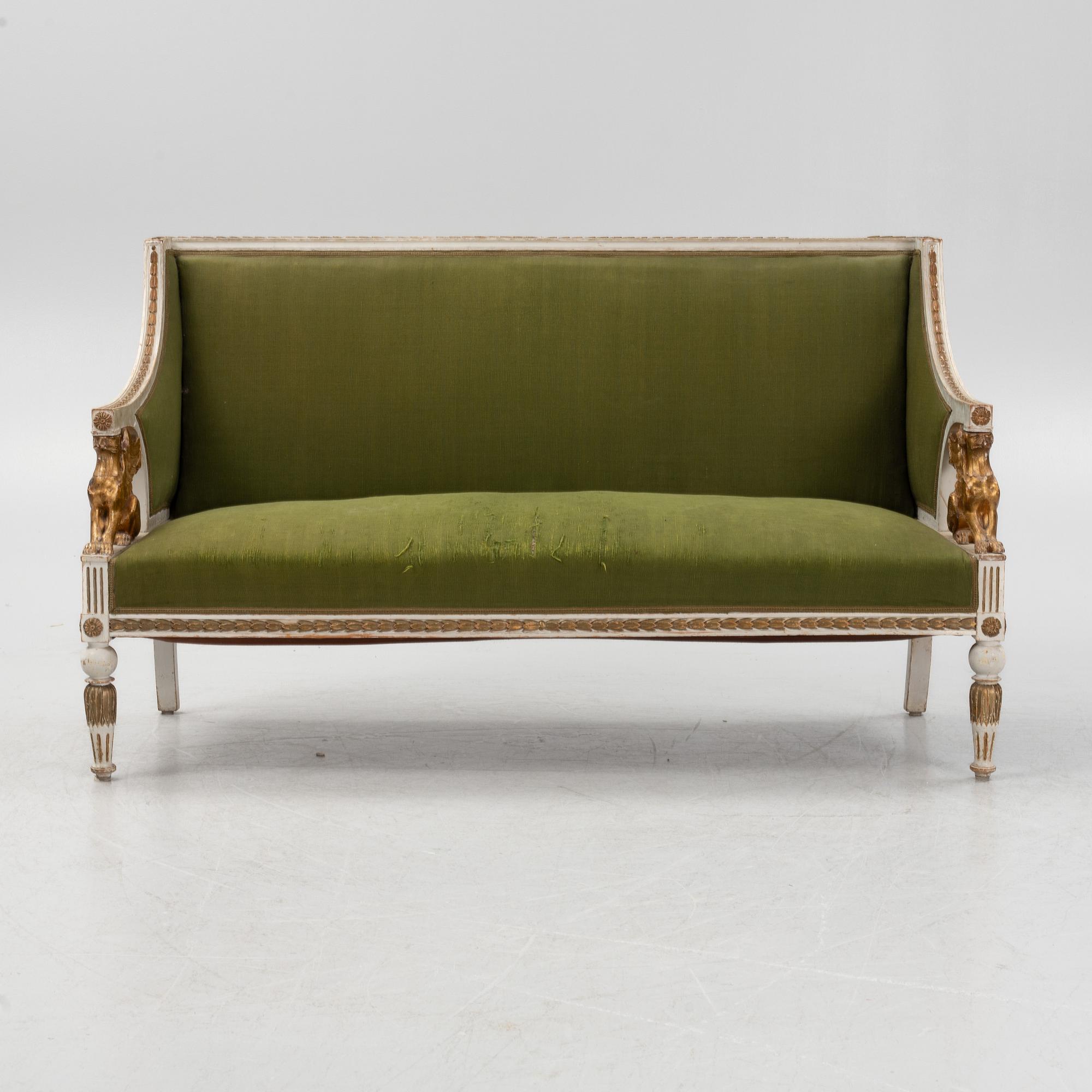 Soffa, empirestil, tidigt 1900-tal.