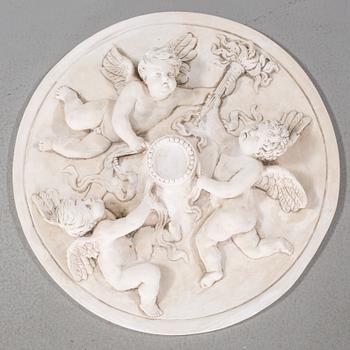 A stucco ornament in plaster, second half of the 20th century.