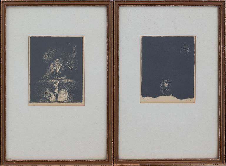 TWO LITHOGRAPHS BY JOHN BAUER:.