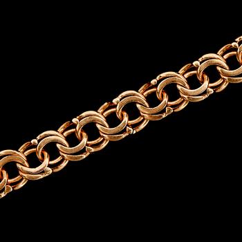 ARMBAND, 18 k guld, svenska stämplar, 1946. Vikt ca 7 g.