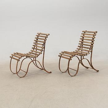 Garden chairs, 6 pieces, early 20th century.