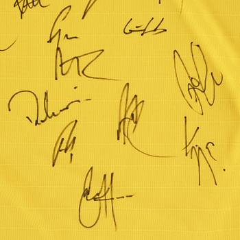 National team jersey, with autographs from Sweden men's national football team, 2015.