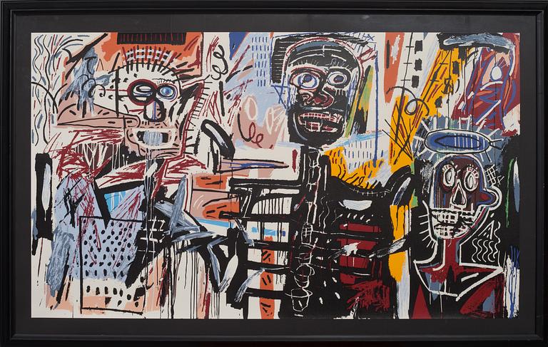 RICHARD RYAN, seriegrafi. Signerad och numr a tergo 12/140. "HOMAGE A BASQUIAT".