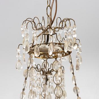 A Gustavian style chandelier, first half of the 20th century.