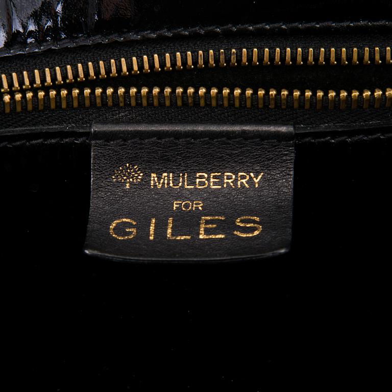MULBERRY Black Patent Leather Roxanne for GILES Bag.