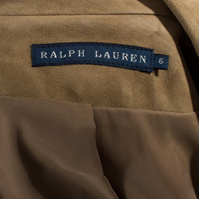 A suede jacket by Ralph Lauren.