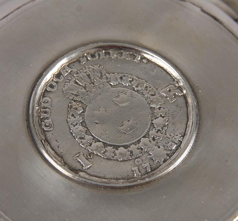 STOP, försilvrat tenn. Zadoch Bergenholtz (1793-1820/25) Vimmerby.