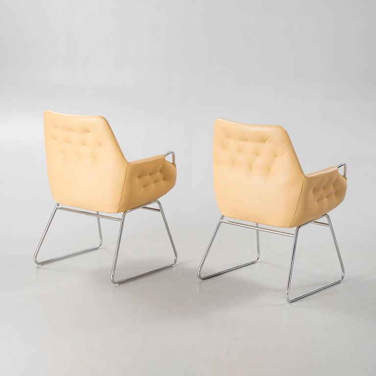 Four "Mirja" armchairs, designed by Bruno Mathsson for Dux, second half of the 20th century.