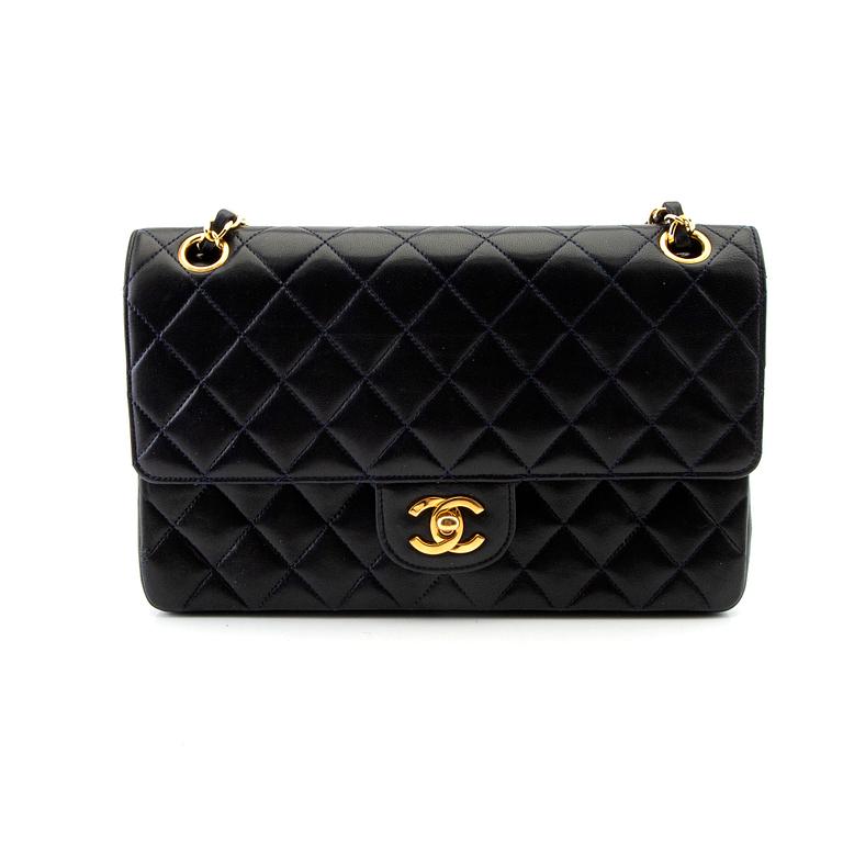 Chanel, "Double Flap Bag" vintage handbag from the 1980s.