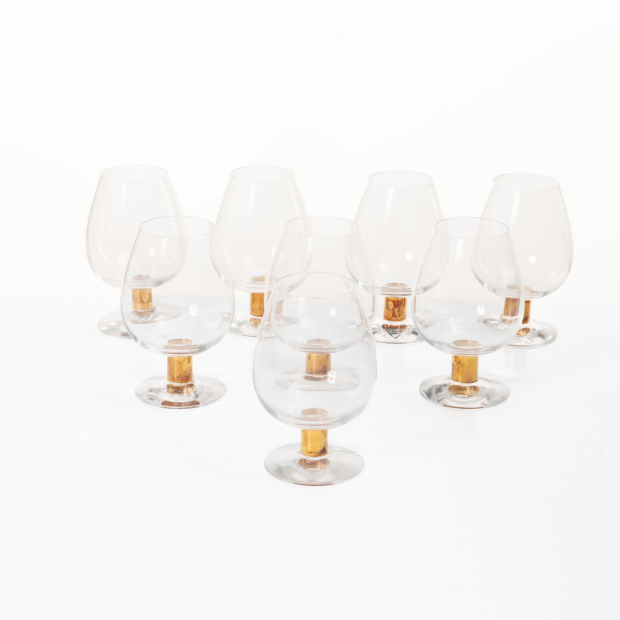 Gunnar Cyrén, Glass service, “Nobel”, 8 pieces, Orrefors.