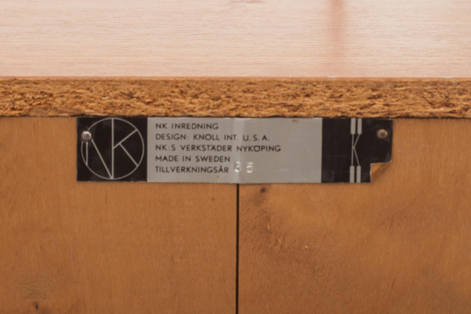 SIDEBOARD, Florence Knoll, Knoll International, licenstillverkat av NK:s verkstäder i Nyköping, 1964.