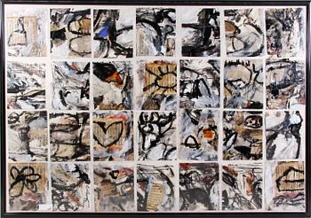 OKÄND KONSTNÄR, Collage, sign U G, dat - 87.