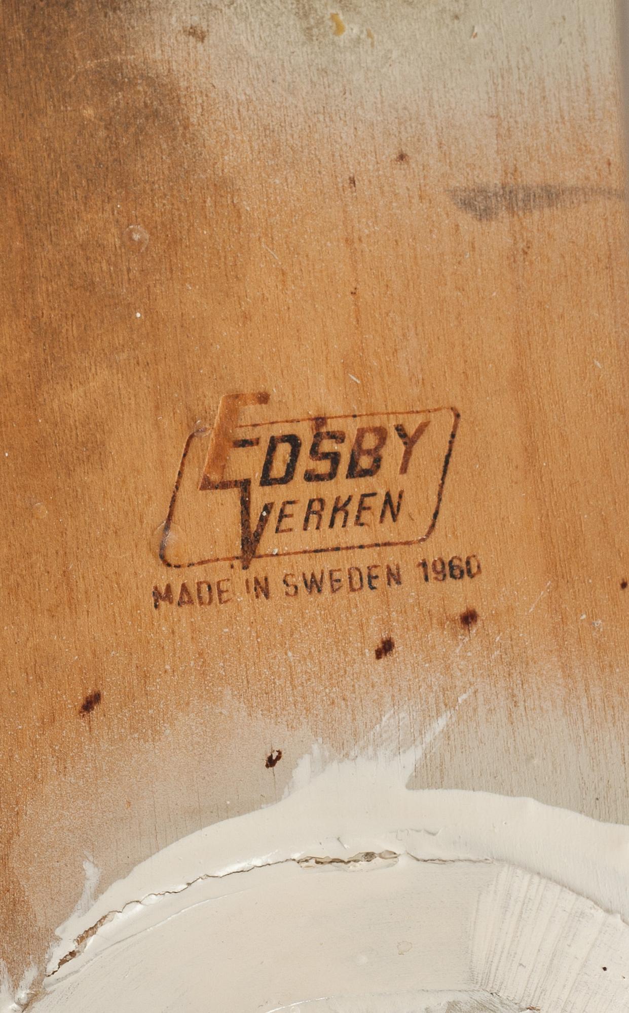 SLAGBORD samt 2 STOLAR, Edsbyverken, 1960-tal.