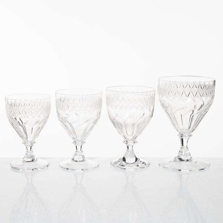 A 144-piece glassware service, limited production for Riihimäen Lasi, Finland, 1950s/60s.