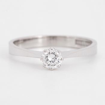 RING, enstensring med briljantslipad diamant 0,26 ct.