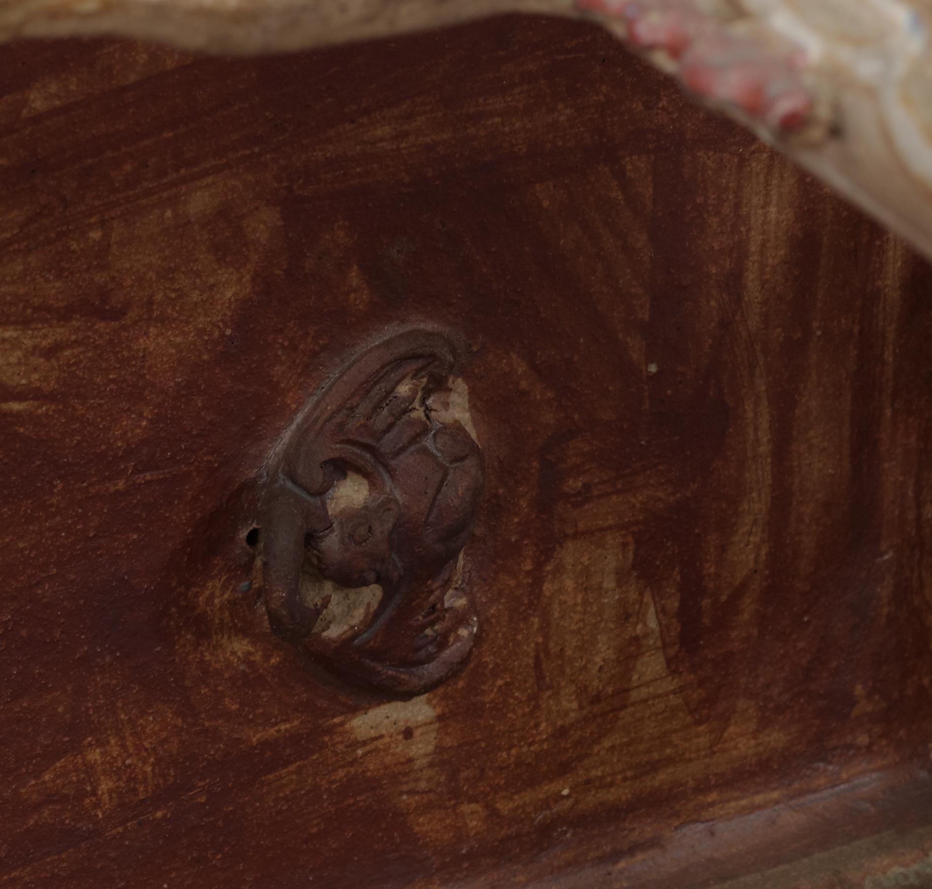 A large glazed shrine, presumably Ming dynasty.